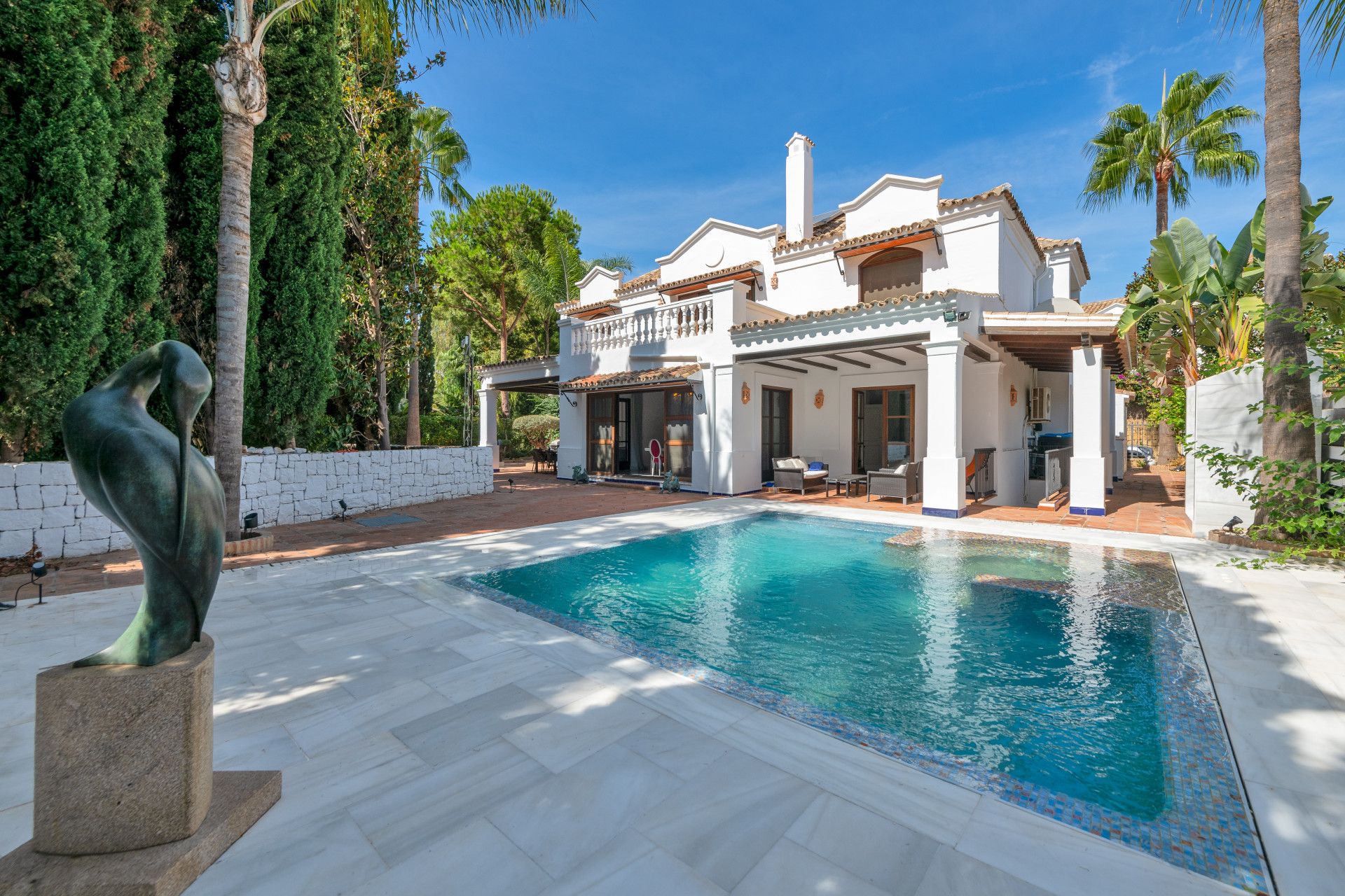 Garden of House or chalet to rent in Marbella  with Air Conditioner, Private garden and Swimming Pool
