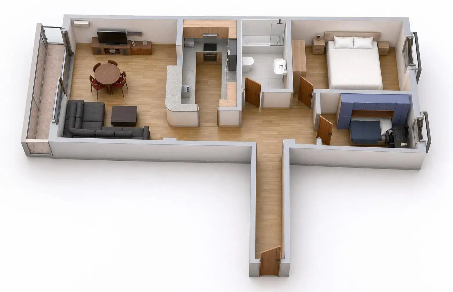 Apartments for sale in Roses  with Air Conditioner, Parquet flooring and Balcony