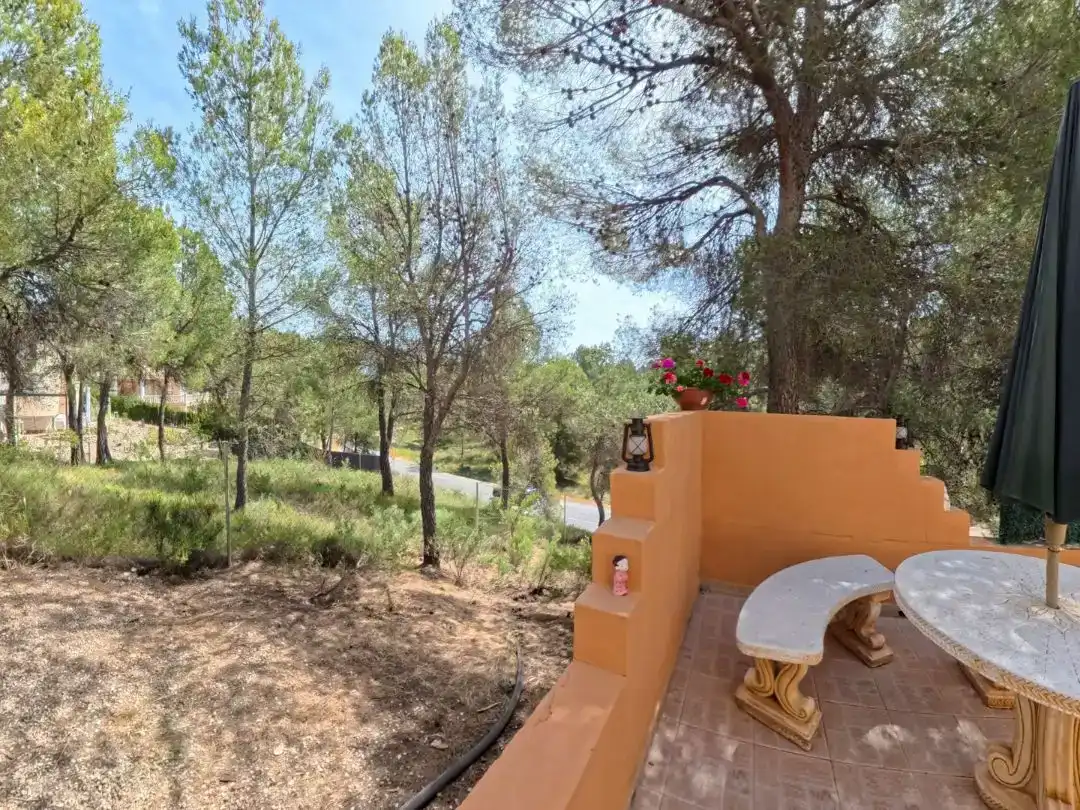 Garden of Flat for rent in Tibi  with Air Conditioner, Private garden and Swimming Pool