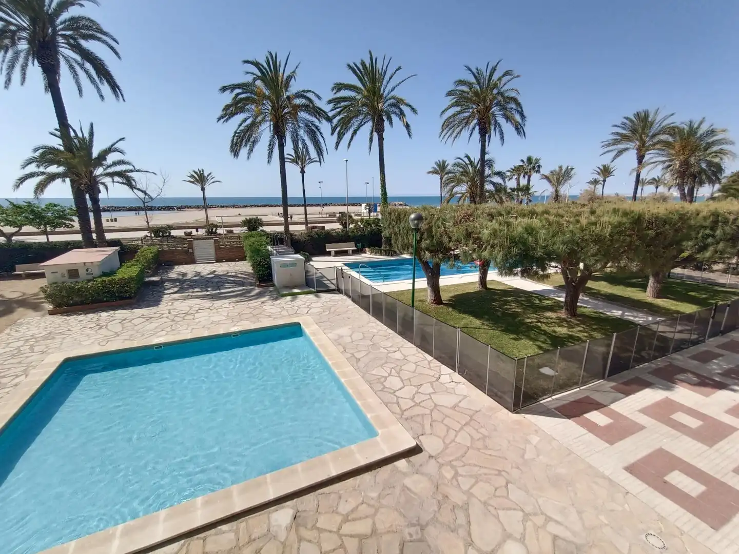 Swimming pool of Flat for sale in Cunit  with Air Conditioner, Heating and Private garden