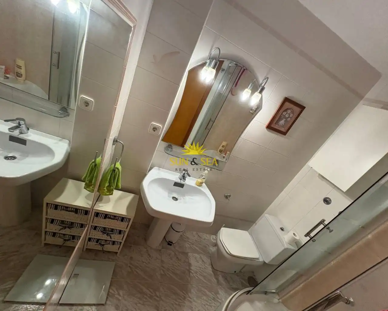 Badezimmer von Maisonette zur Miete in La Manga del Mar Menor mit Heizung, Terrasse und Schwimmbad