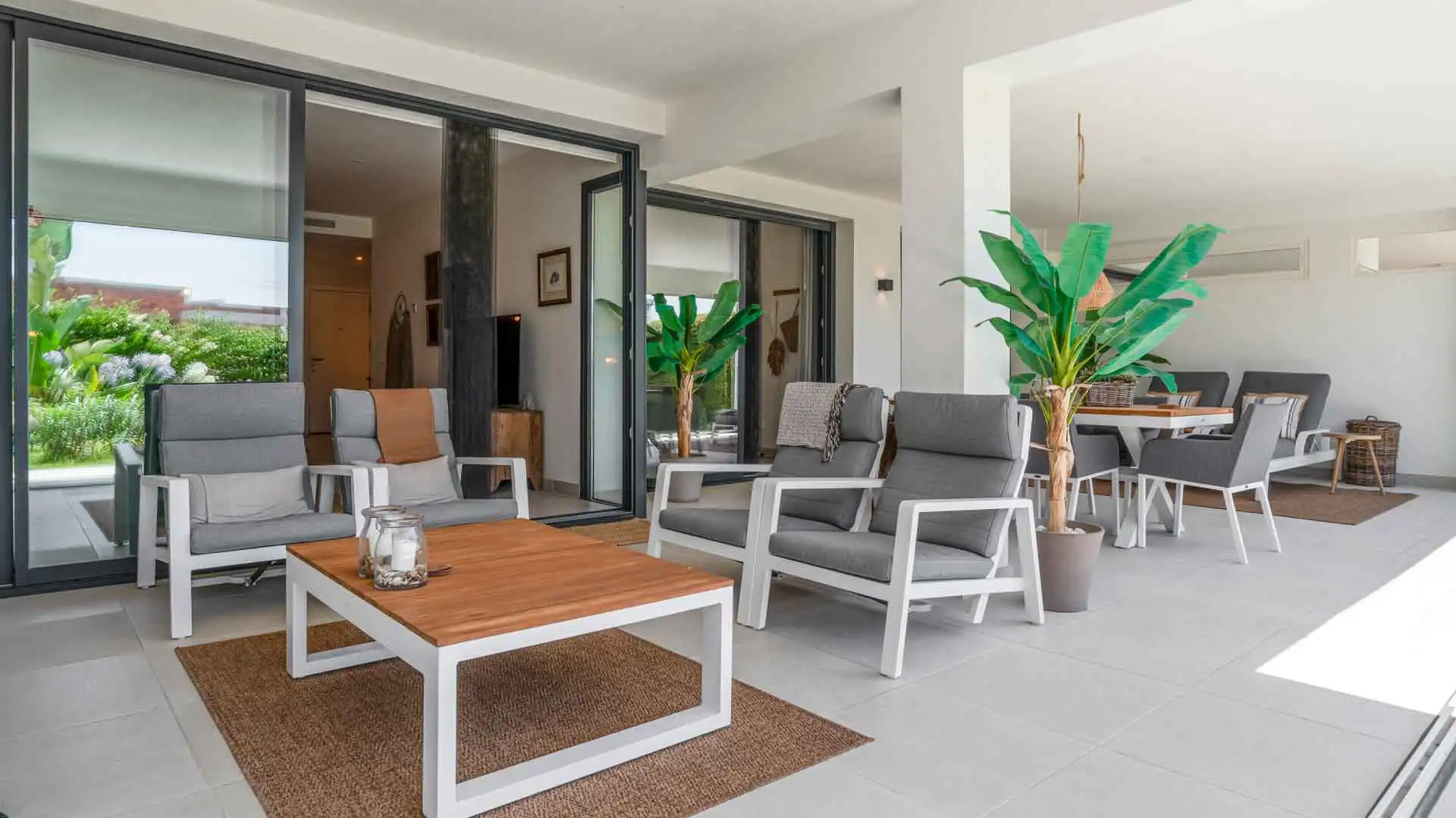 Terraza de Apartamento en venta en Estepona con Aire acondicionado, Jardín privado y Terraza