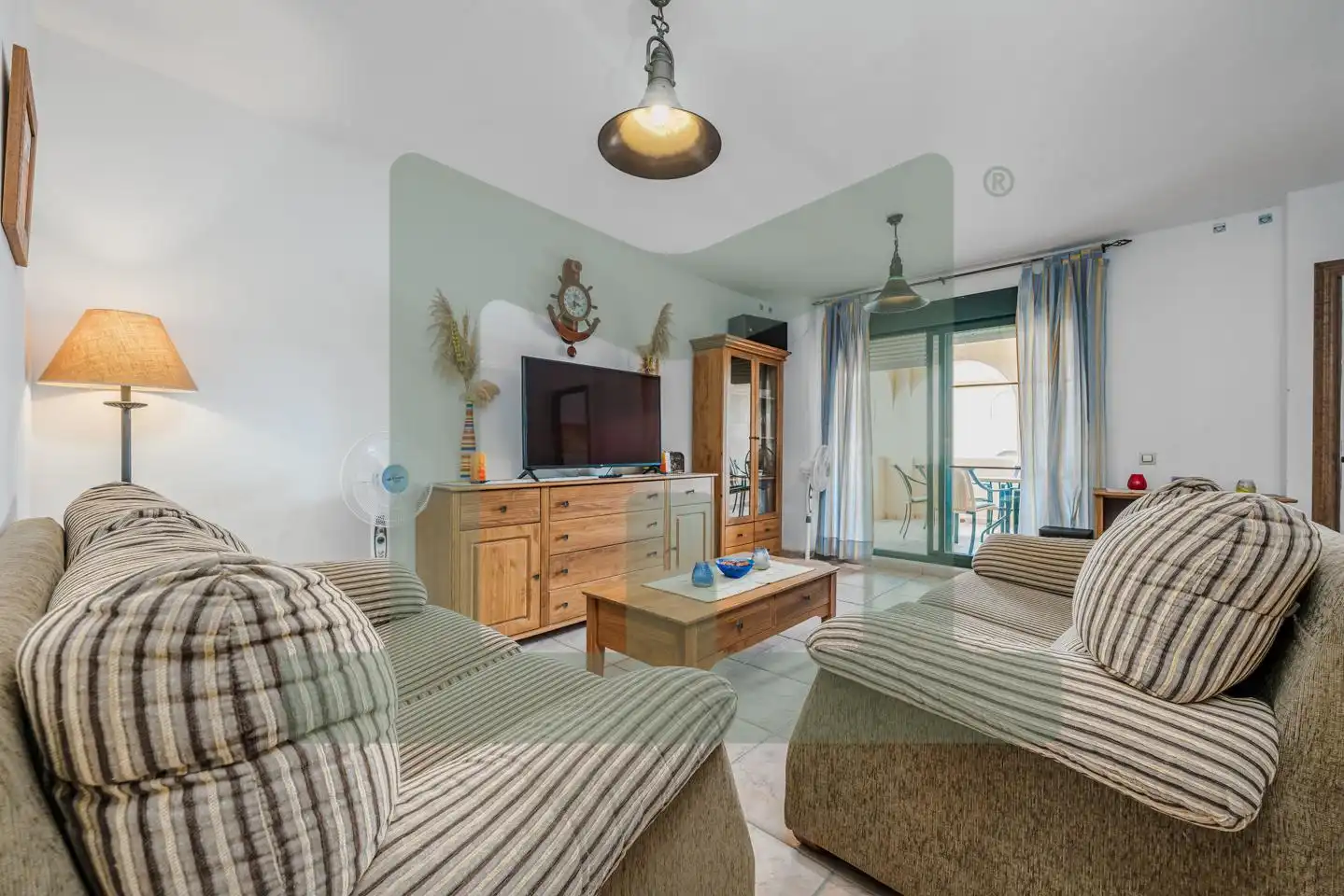 Wohnzimmer von Wohnung zum Verkauf in Zahara de los Atunes mit Klimaanlage, Terrasse und Abstellraum