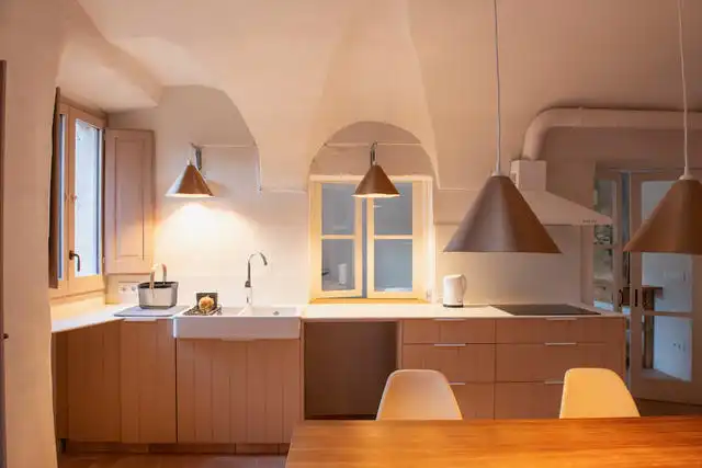 Kitchen of Flat for rent in Girona  with Heating, Terrace and Furnished