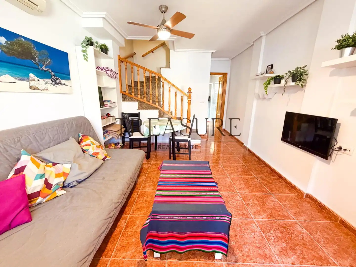 Sala de estar de Casa o chalet en venta en Cartagena con Aire acondicionado, Terraza y Amueblado