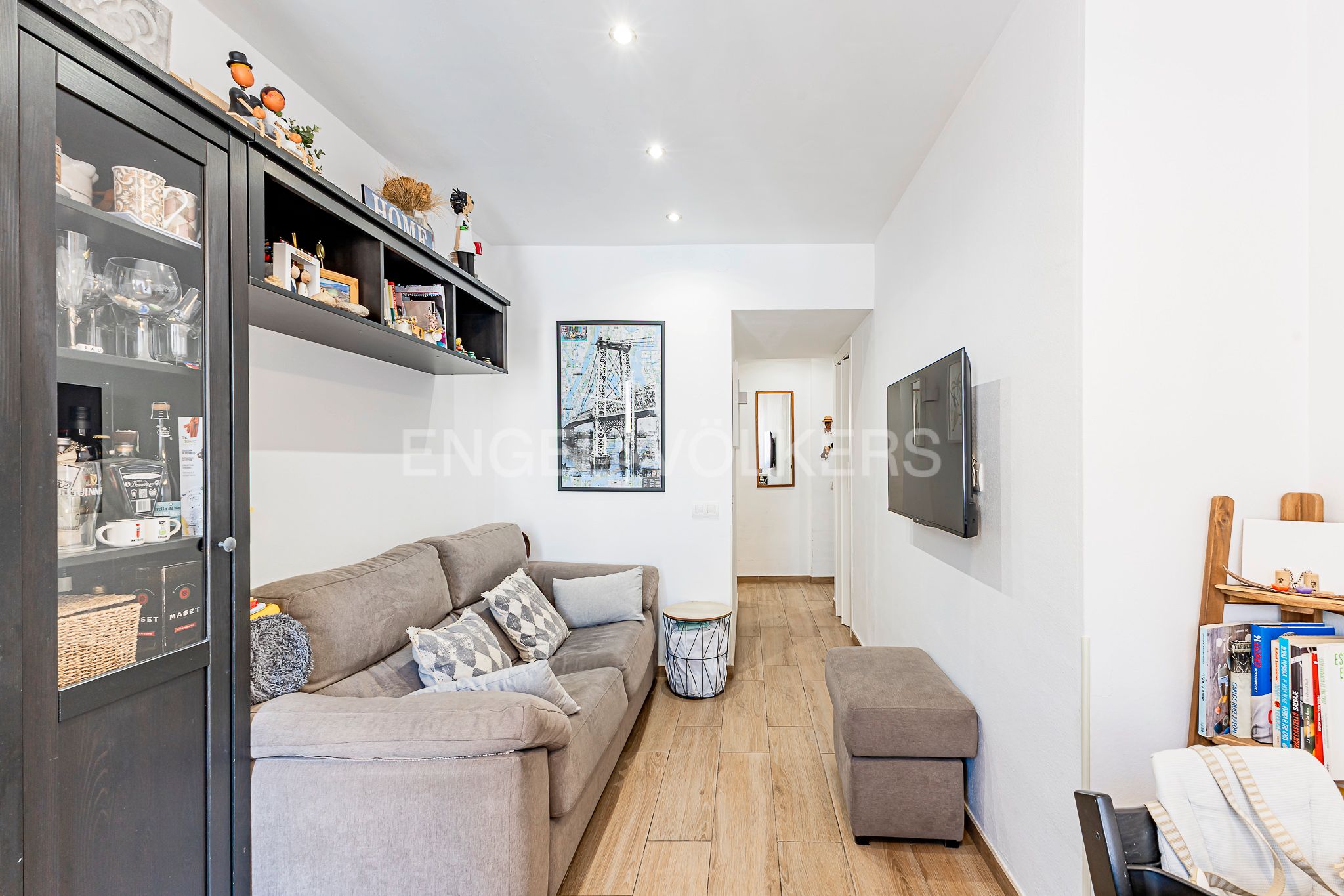 Sala d'estar de Apartament en venda en  Barcelona Capital amb Aire condicionat, Calefacció i Balcó