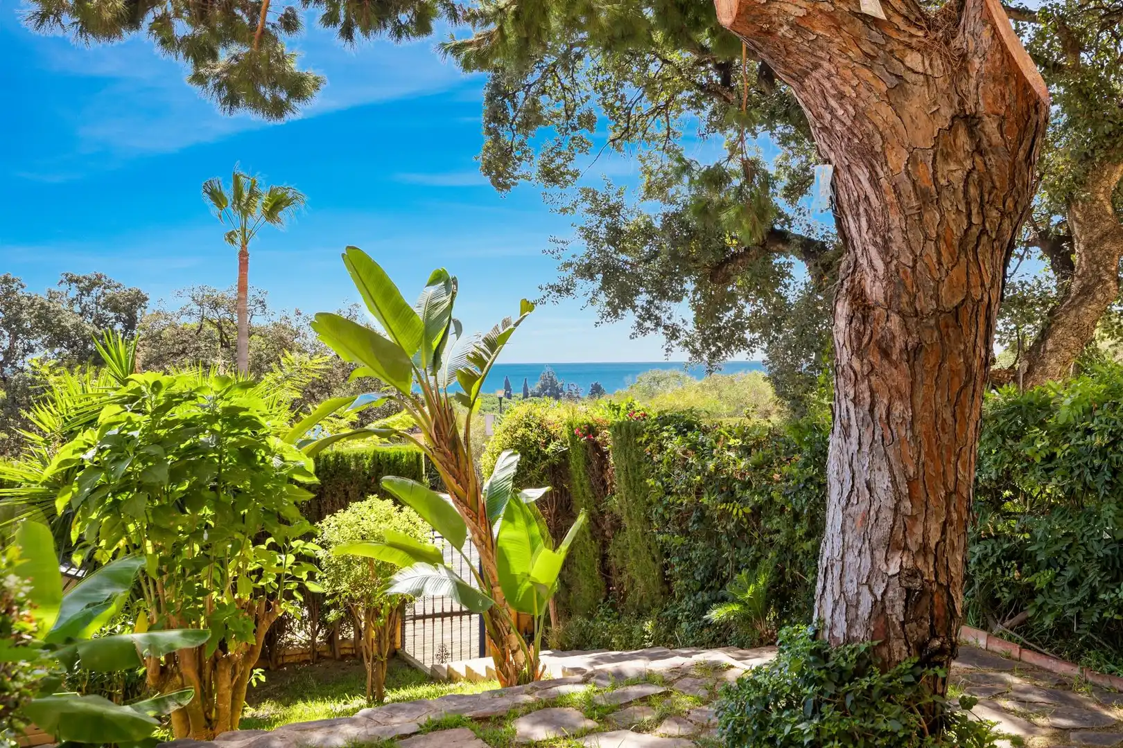 Garten von Wohnung zur Miete in Mijas mit Klimaanlage, Heizung und Privatgarten