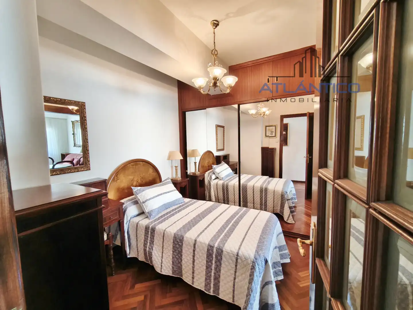 Bedroom of Flat for rent in A Coruña Capital   with Heating, Parquet flooring and Furnished