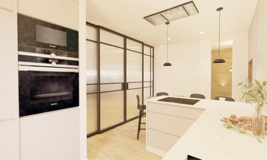 Kitchen of Flat for sale in Santiago de Compostela   with Heating, Private garden and Terrace