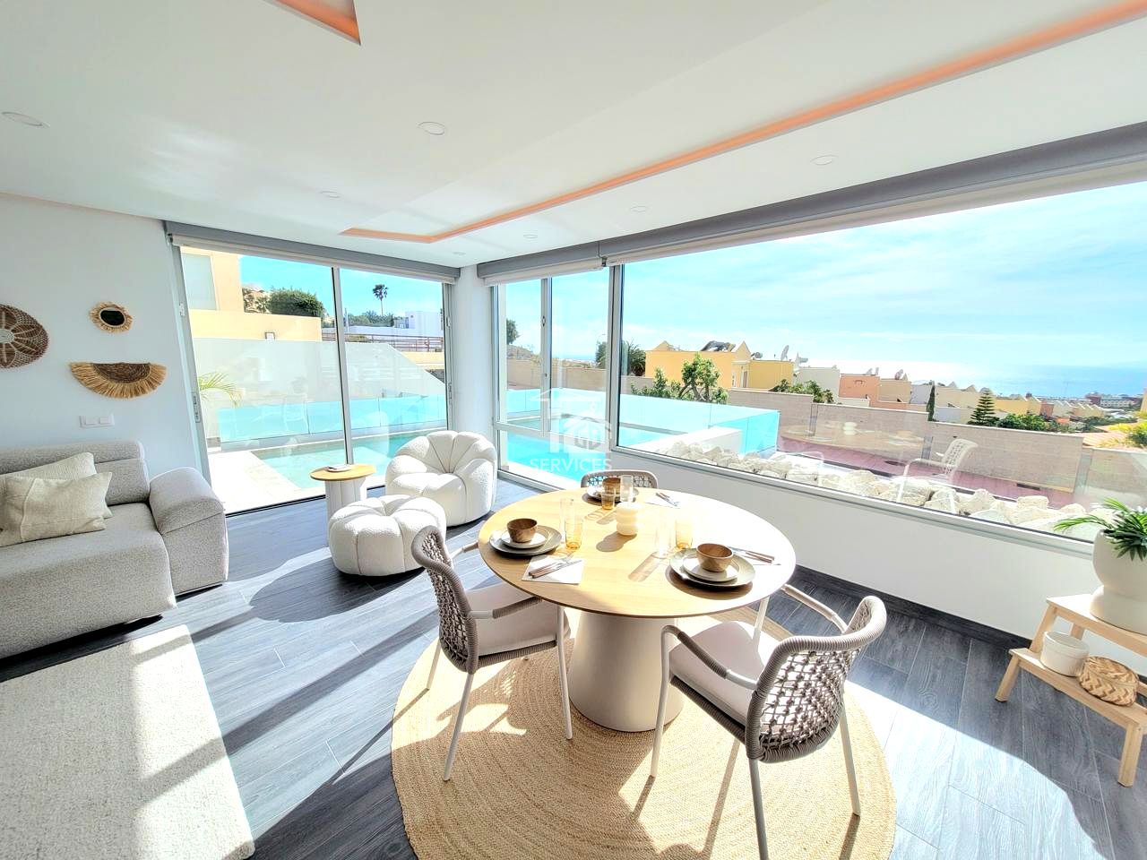 Dining room of House or chalet to rent in Adeje  with Air Conditioner, Terrace and Swimming Pool