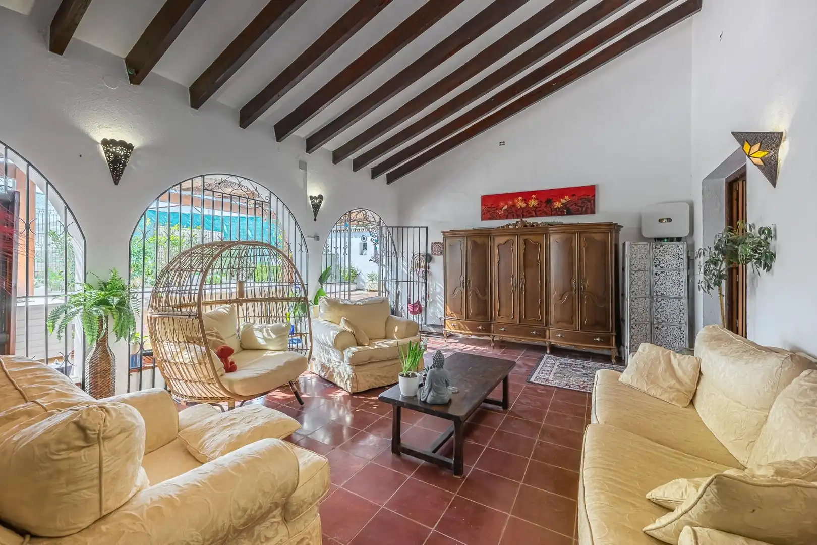 Sala d'estar de Casa o xalet en venda en Mijas amb Aire condicionat, Calefacció i Jardí privat