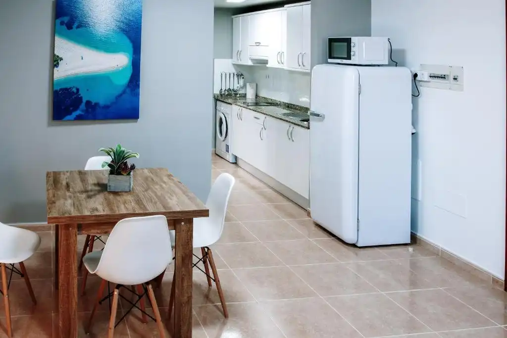 Kitchen of Flat for sale in La Oliva  with Terrace, Furnished and Oven