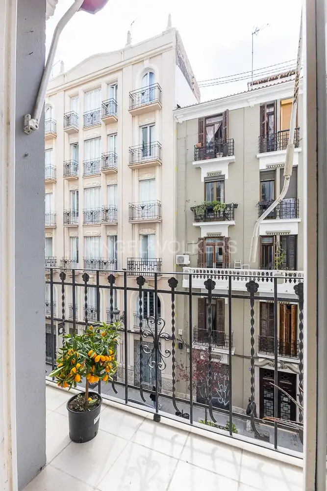 Terraza de Piso de alquiler en Valencia con Aire acondicionado, Calefacción y Parquet