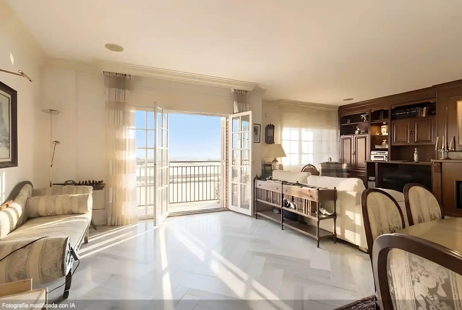 Sala de estar de Piso en venta en Barcelona con Calefacción, Jardín privado y Terraza