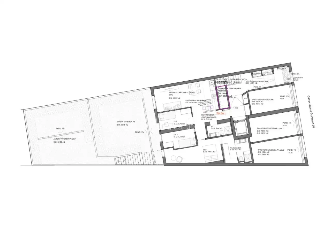 Wohnung zum Verkauf in Centelles mit Privatgarten