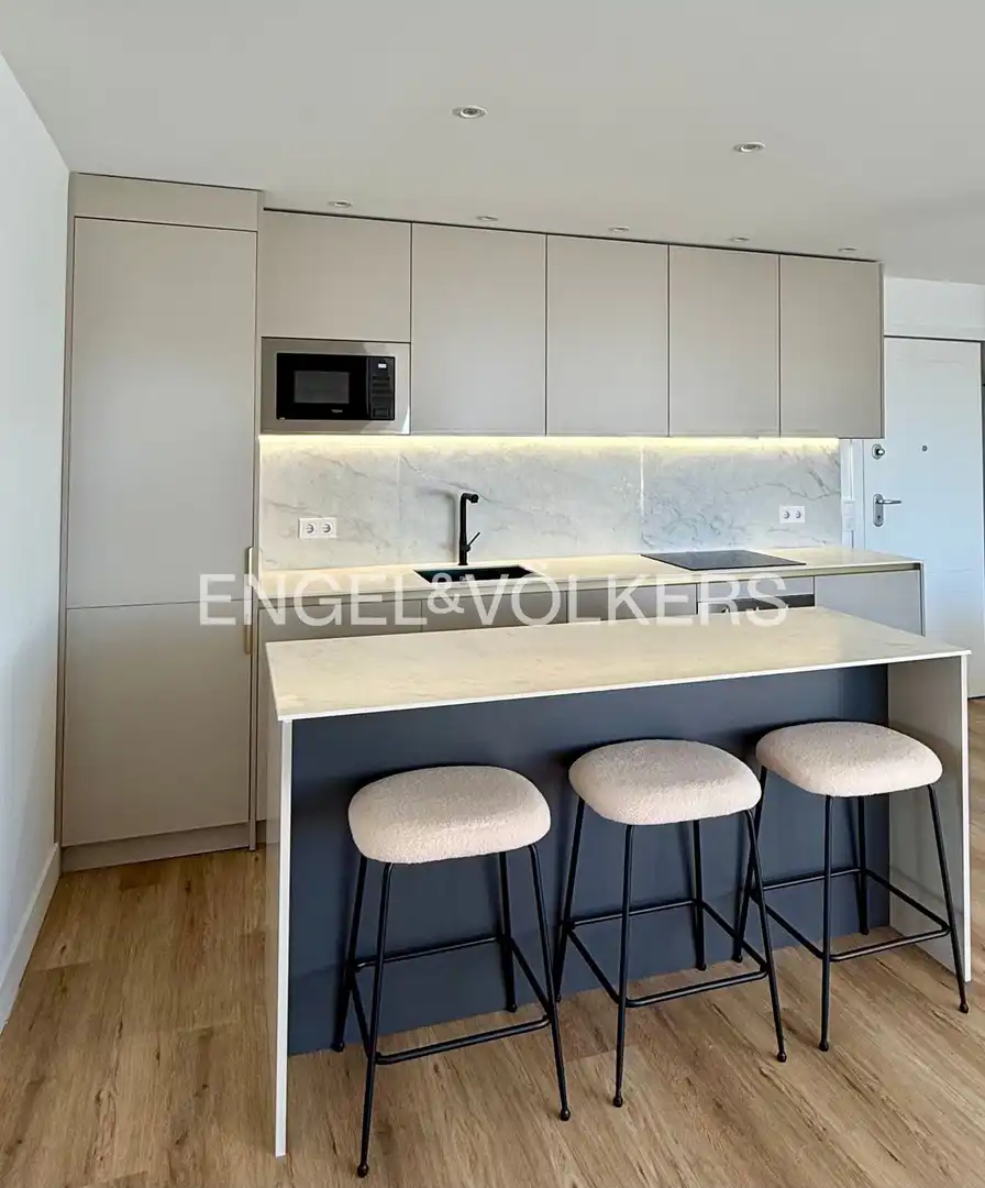 Kitchen of Flat for rent in Madrid  with Air Conditioner, Heating and Private garden