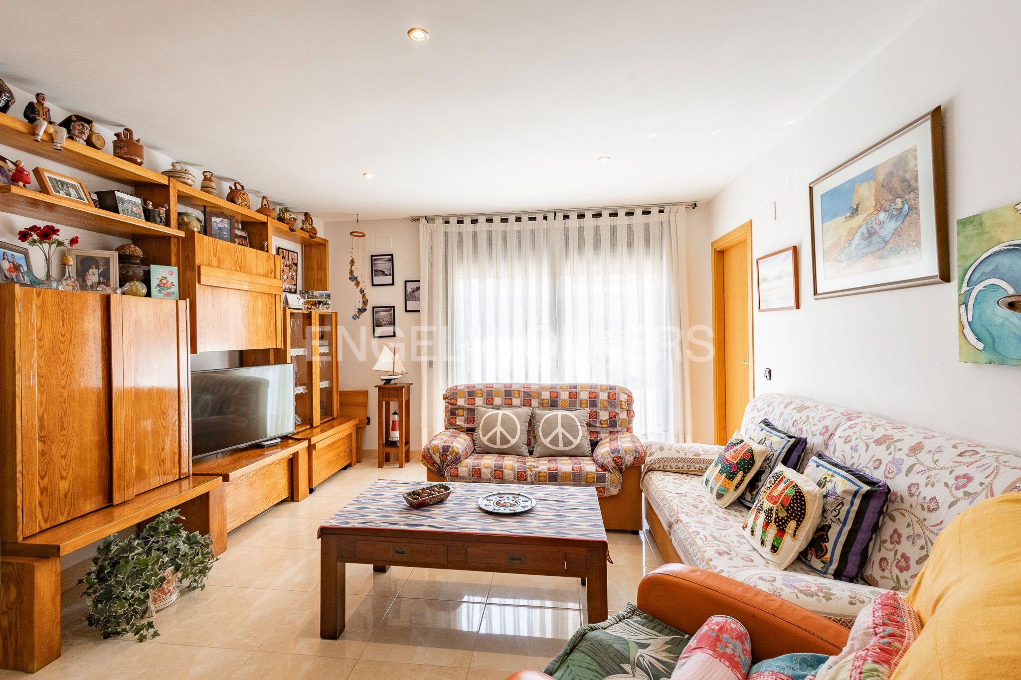 Sala d'estar de Apartament en venda en Vilanova i la Geltrú amb Aire condicionat, Calefacció i Terrassa
