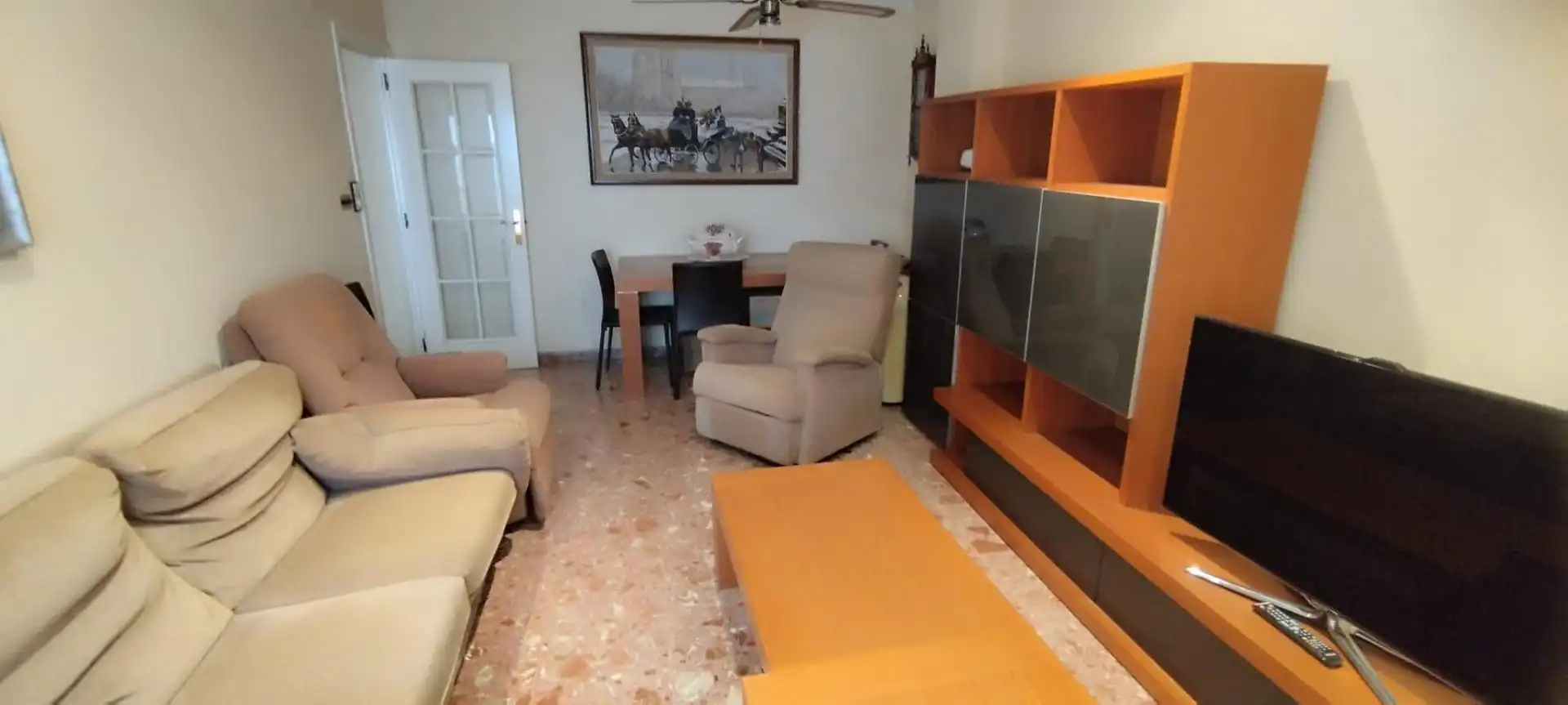 Living room of Flat for sale in Elche / Elx  with Furnished and Balcony