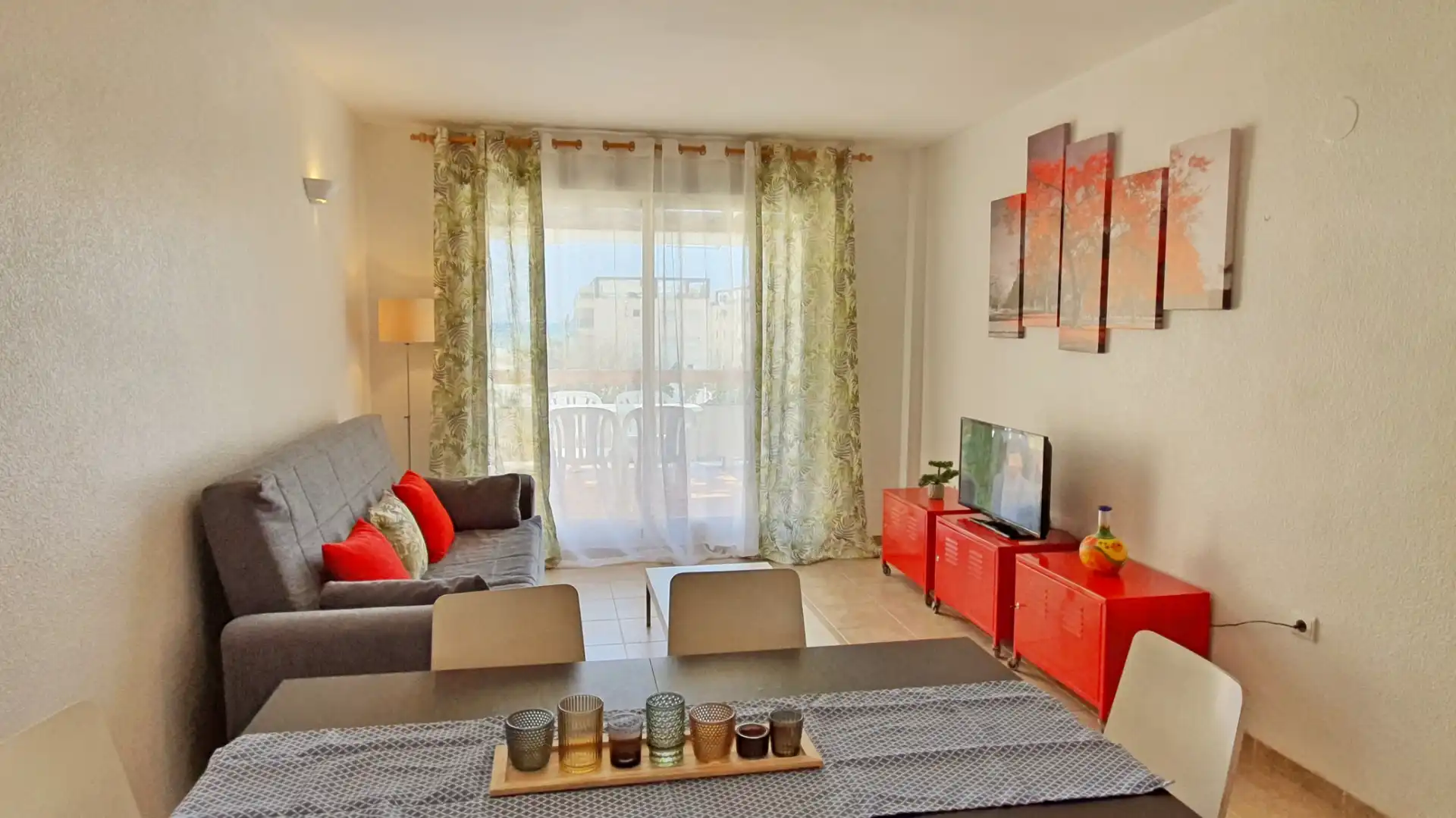 Sala de estar de Apartamento de alquiler en Xeraco con Terraza, Amueblado y Horno