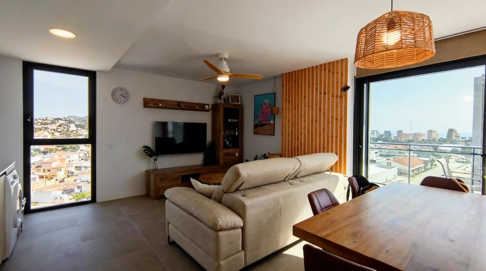 Sala d'estar de Apartament en venda en Calpe / Calp amb Aire condicionat, Calefacció i Traster
