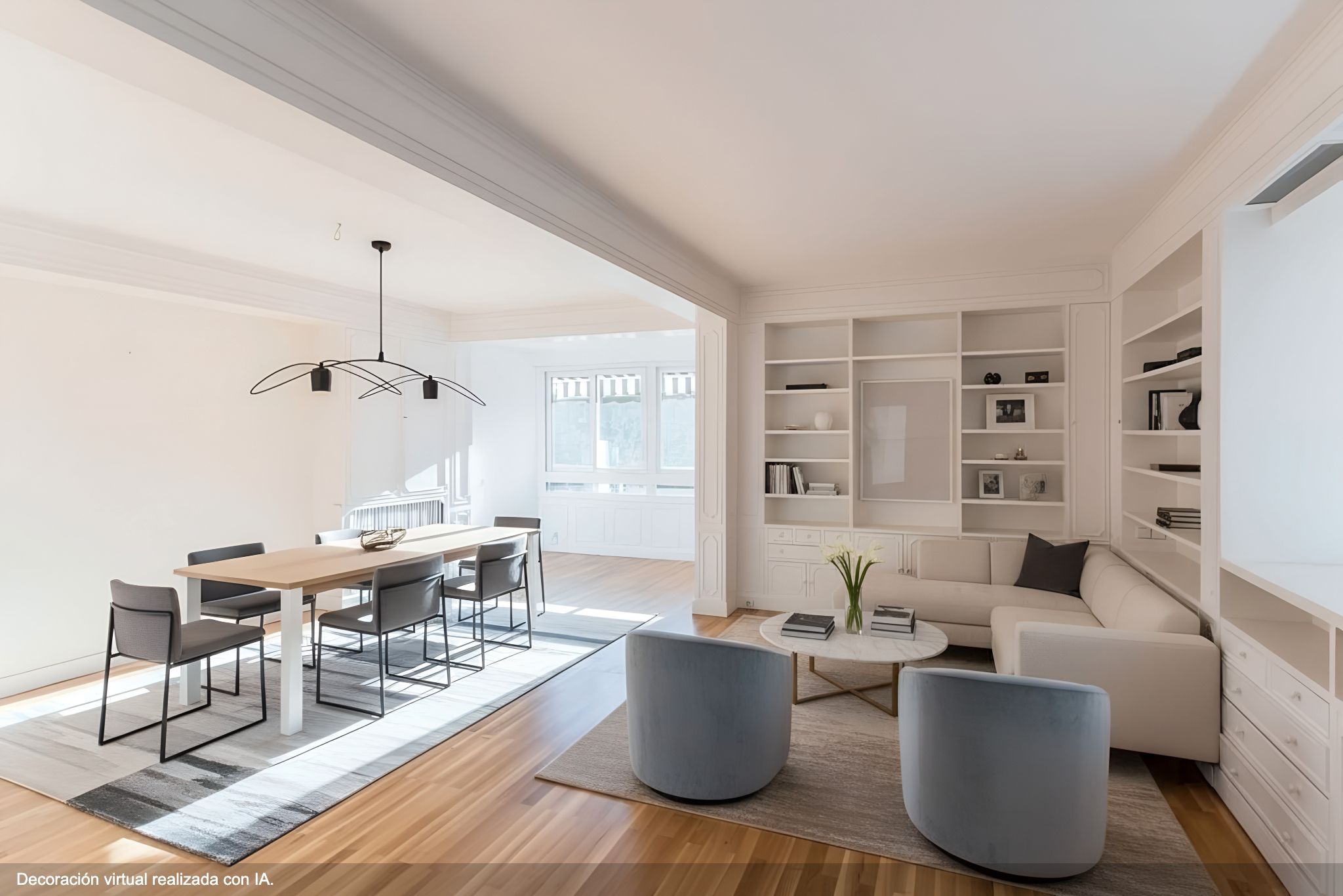 Living room of Flat for sale in  Madrid Capital  with Air Conditioner, Heating and Private garden