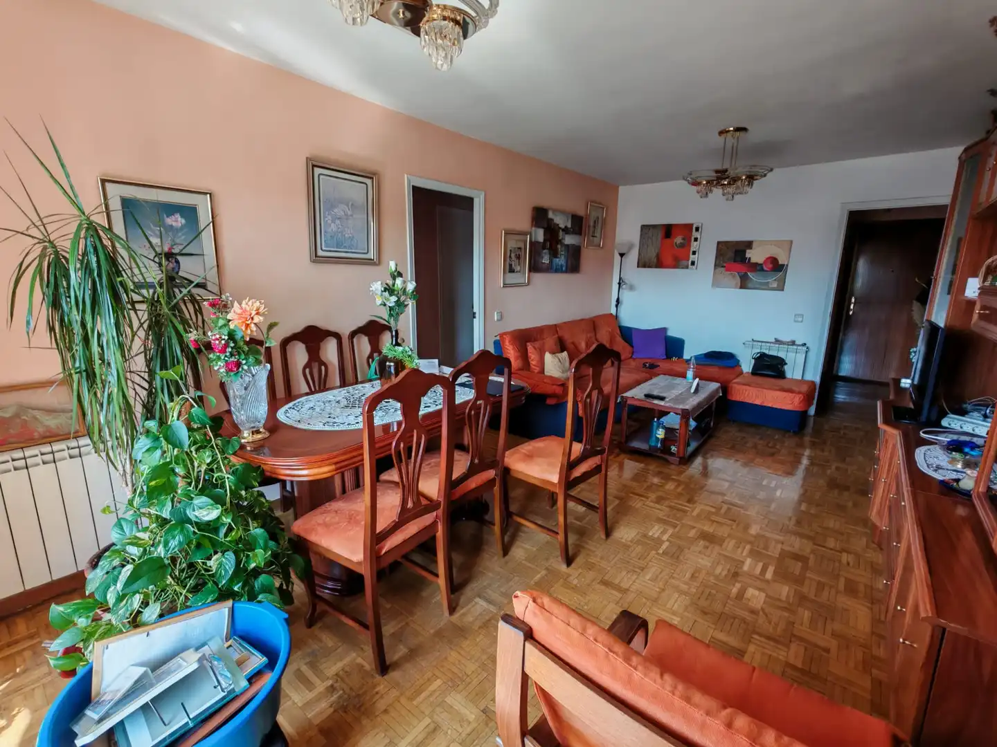 Sala d'estar de Pis en venda en Móstoles amb Calefacció, Parquet i Terrassa