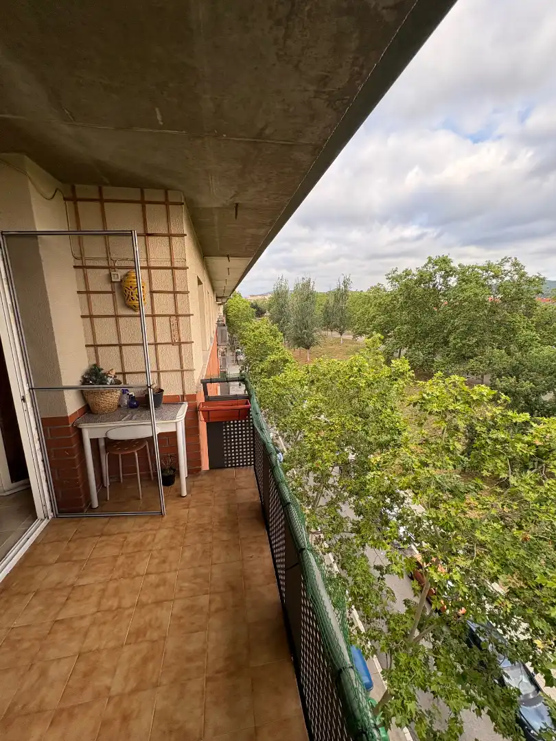 Balcony of Flat for sale in Terrassa  with Air Conditioner, Heating and Private garden