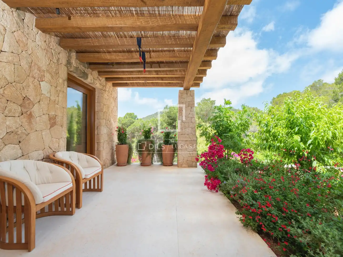 Terraza de Casa o chalet en venta en Santa Eulària des Riu con Aire acondicionado, Calefacción y Jardín privado