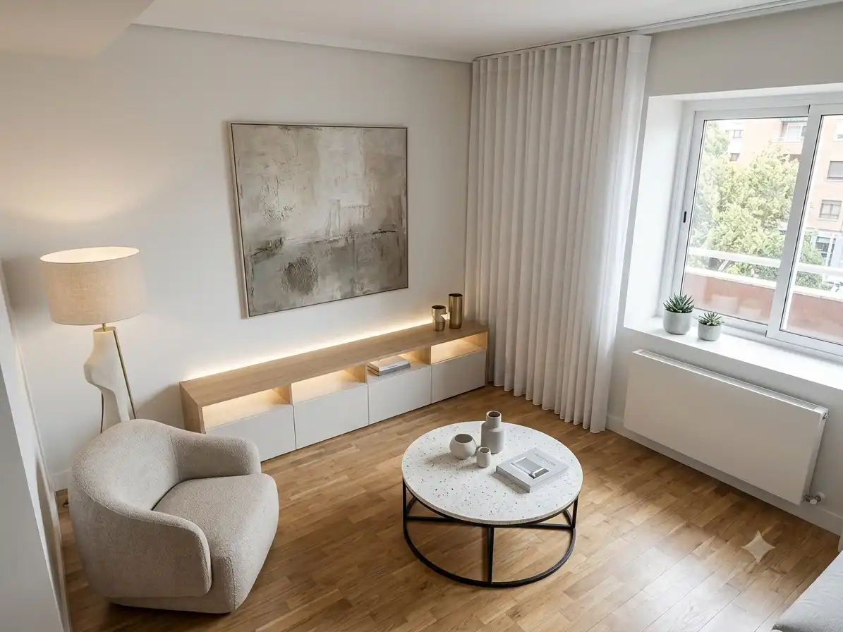Sala d'estar de Pis en venda en Barcelona amb Aire condicionat, Calefacció i Parquet
