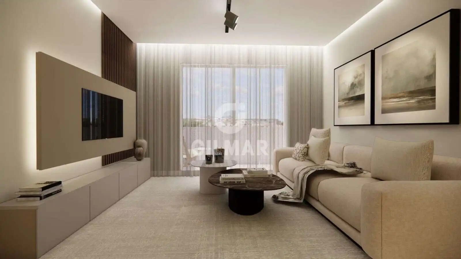 Sala d'estar de Apartament en venda en  Madrid Capital amb Calefacció i Balcó