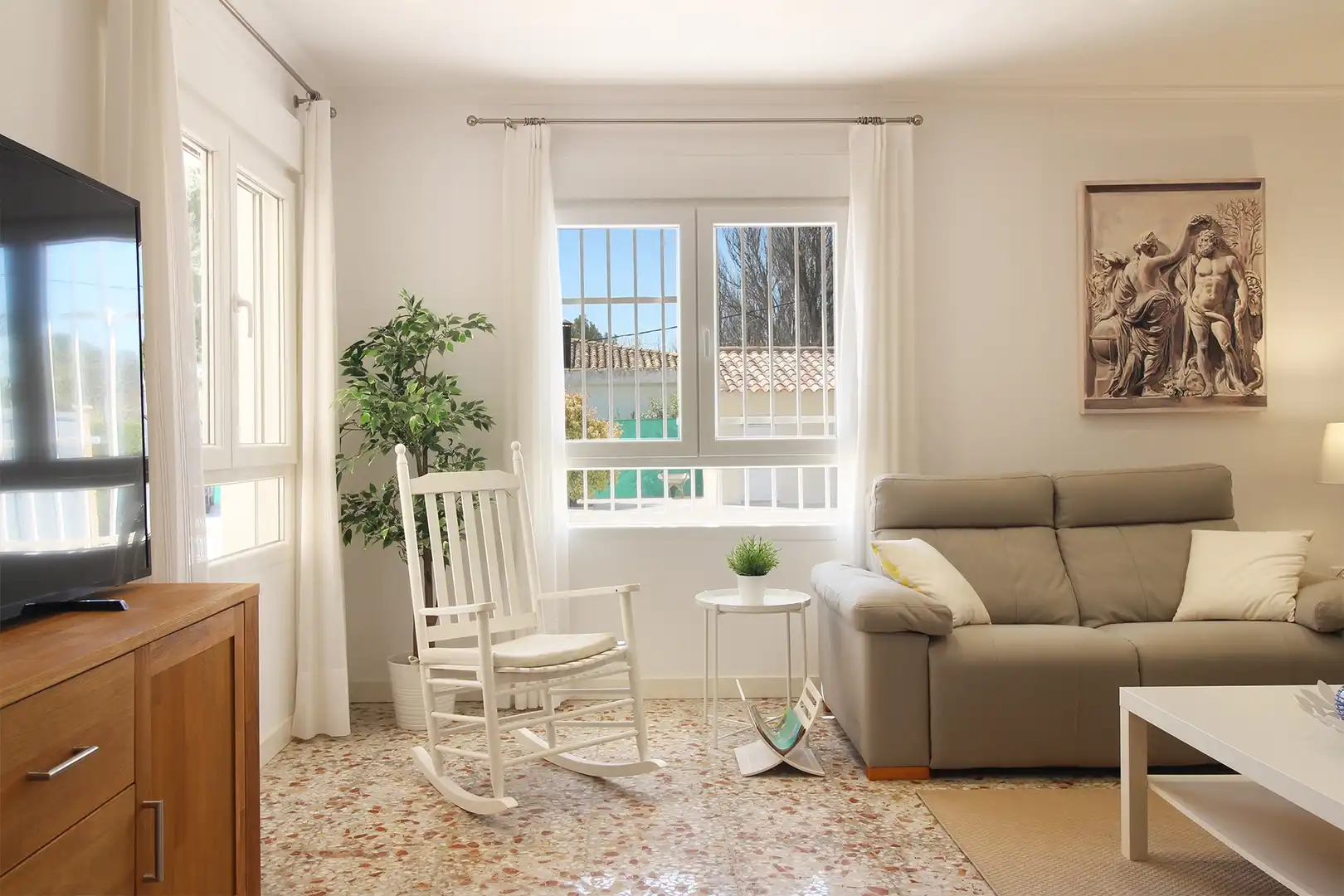 Living room of Houses for sale in  Albacete Capital  with Private garden, Terrace and Storage room