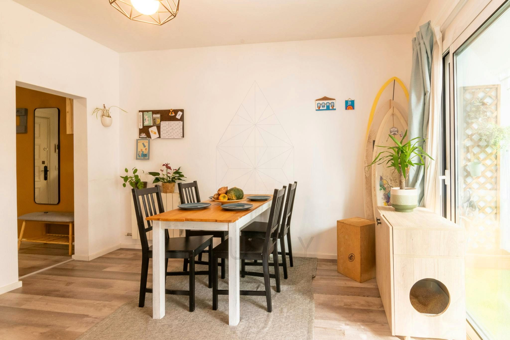 Dining room of Flat to rent in  Barcelona Capital  with Air Conditioner, Furnished and Washing machine