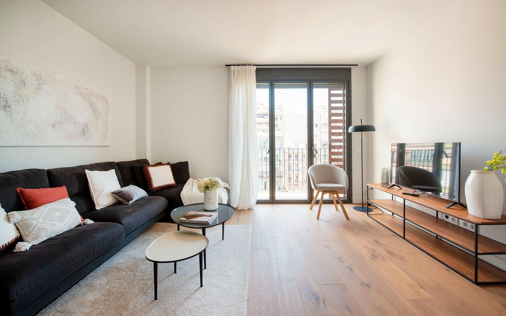 Living room of Attic to rent in  Barcelona Capital  with Air Conditioner, Heating and Terrace