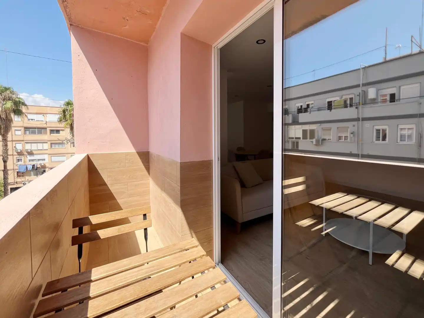 Balcony of Flat for rent in Valencia  with Air Conditioner, Heating and Furnished