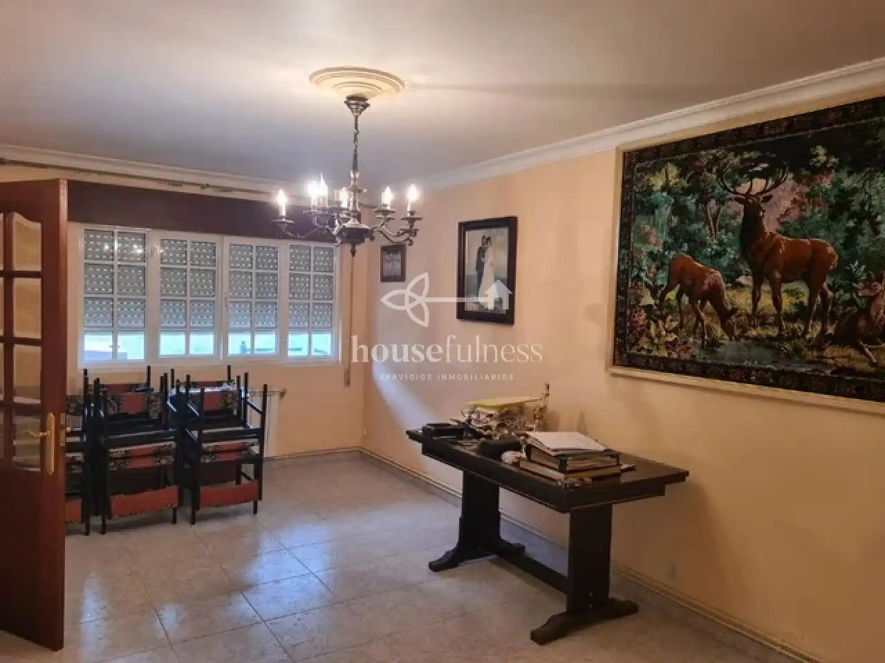 Dining room of Duplexes for sale in Cariño  with Heating, Terrace and Furnished