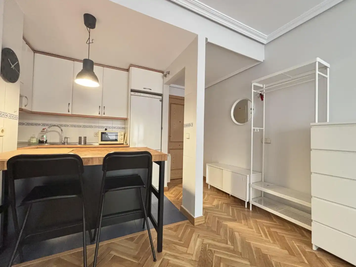 Küche von Wohnung zur Miete in Madrid mit Klimaanlage, Heizung und Parkett