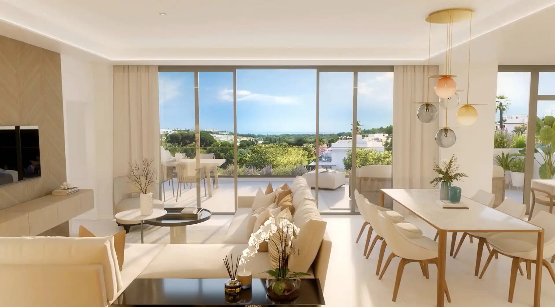 Sala d'estar de Àtic en venda en Marbella amb Aire condicionat, Calefacció i Jardí privat