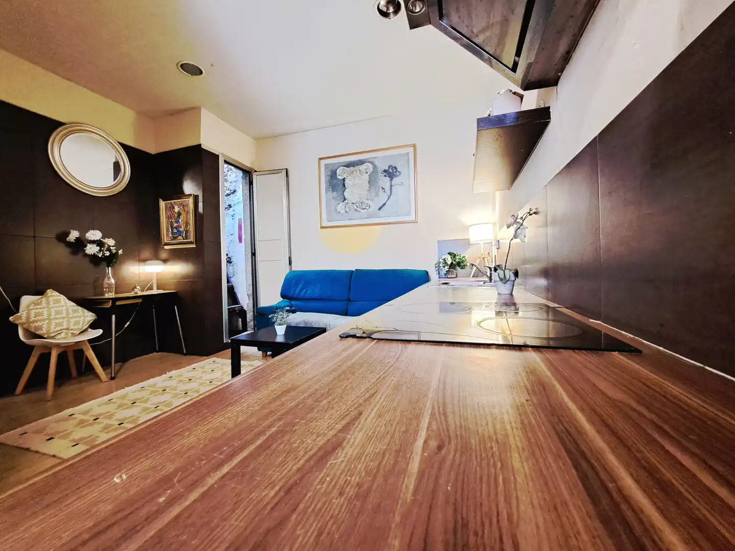 Sala de estar de Casa adosada en venta en Barcelona con Terraza