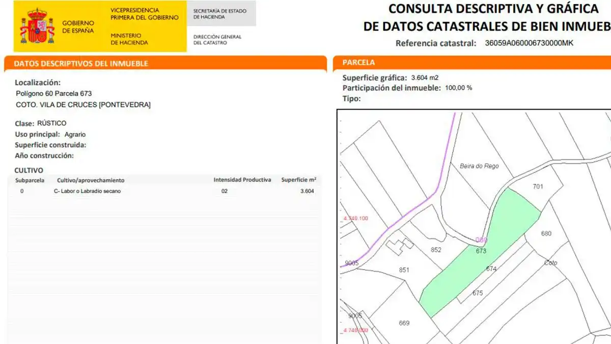 Residencial en venda a GARNIL (CUMEIRO) POL 60 PAR 673, -1, Vila de Cruces