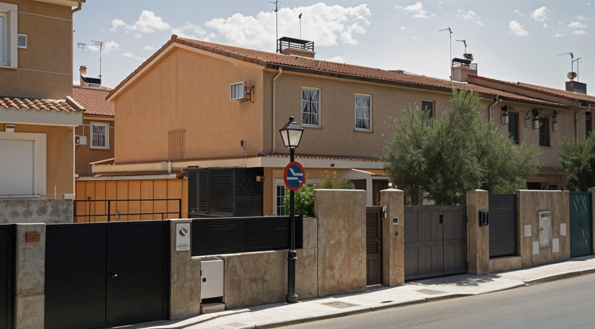 Exterior view of Single-family semi-detached for sale in Navalagamella  with Air Conditioner, Heating and Private garden