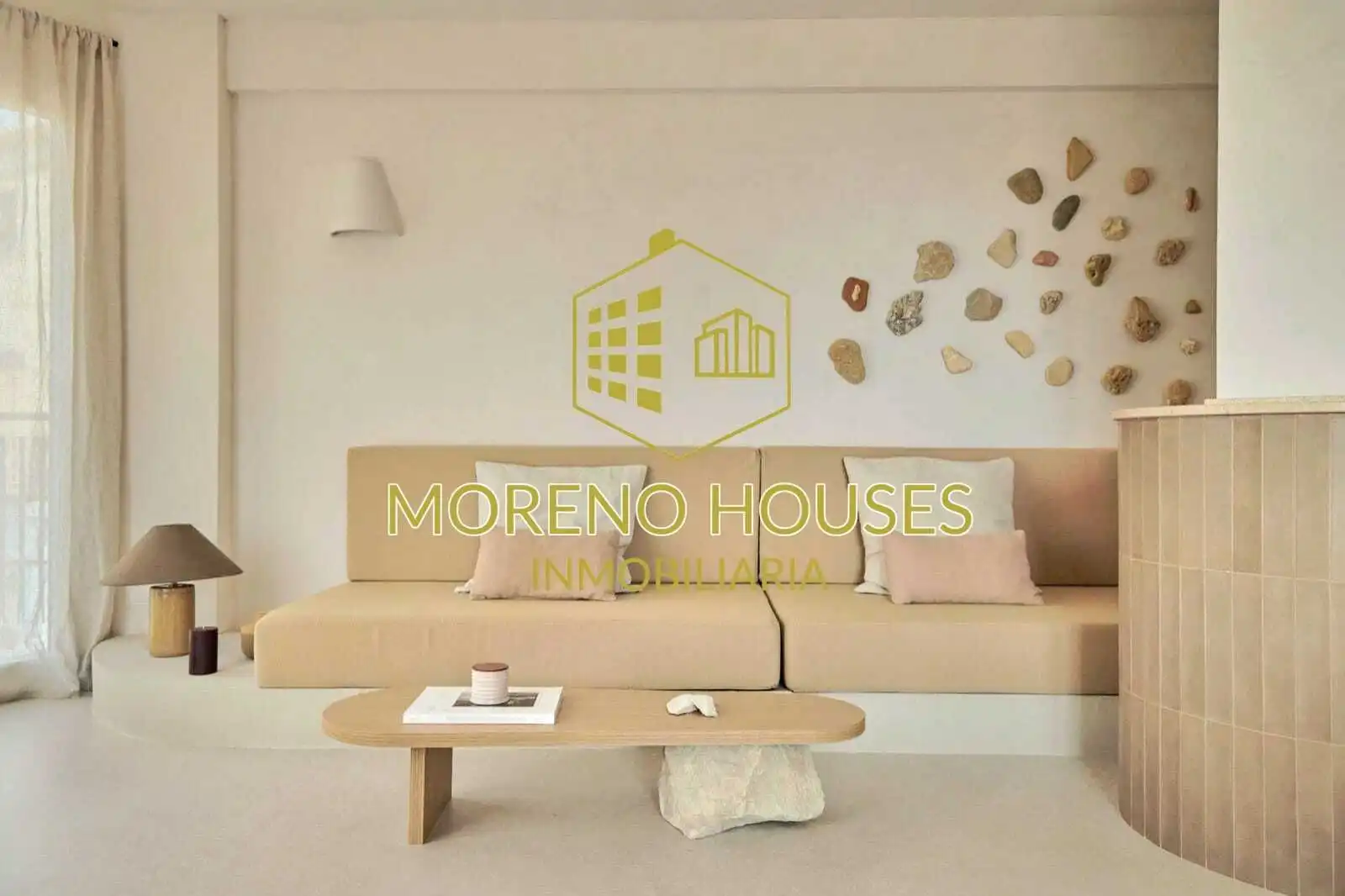 Wohnzimmer von Wohnungen zur Miete in Jávea / Xàbia mit Klimaanlage, Heizung und Terrasse
