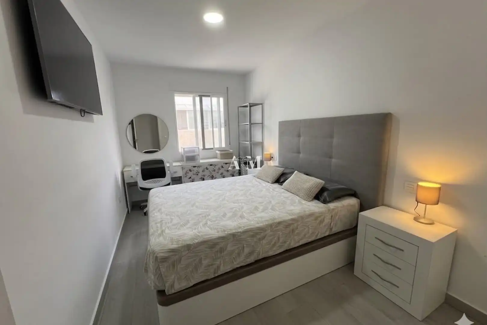 Schlafzimmer von Wohnung zur Miete in San Pedro del Pinatar mit Klimaanlage, Heizung und Möbliert