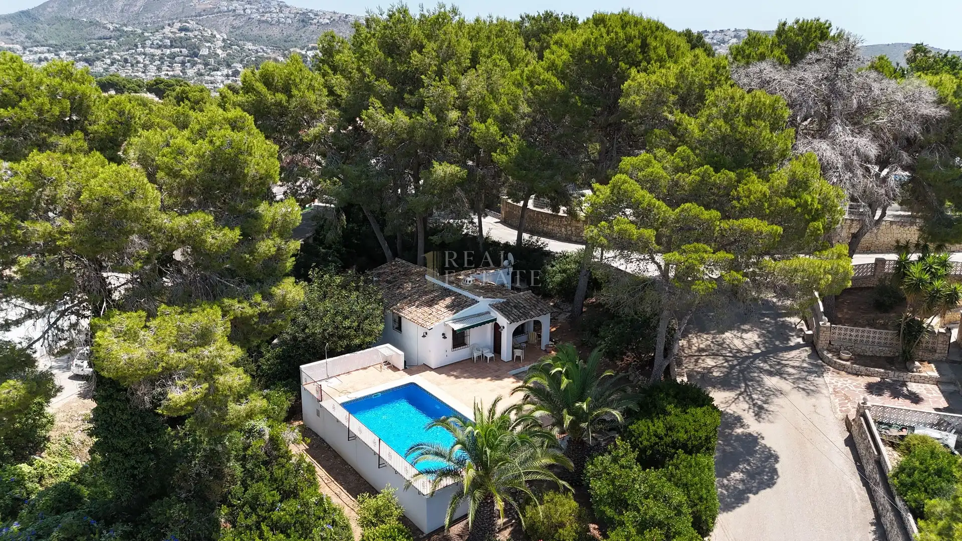Exterior view of Houses for sale in Moraira  with Air Conditioner, Terrace and Swimming Pool