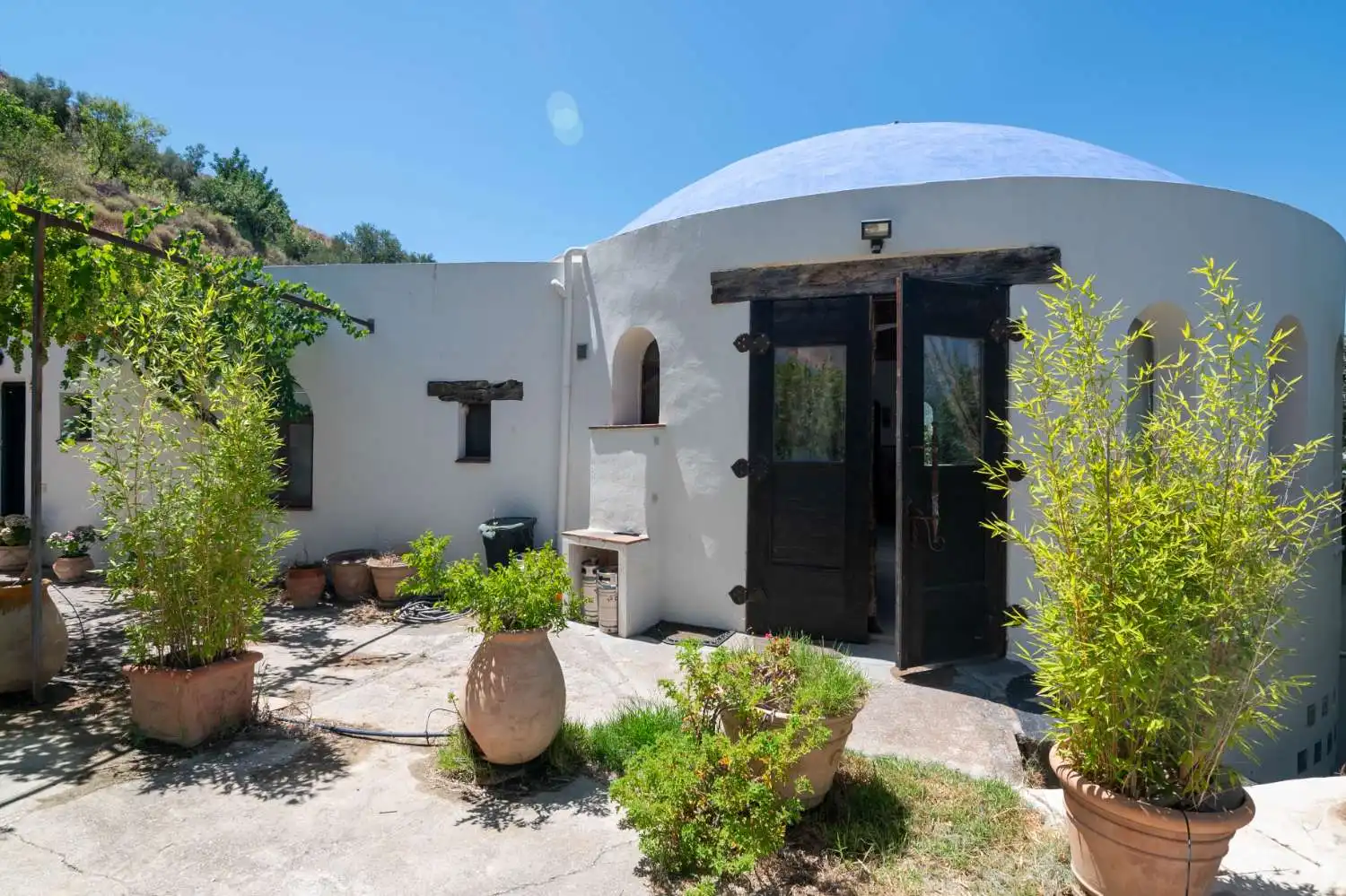 Vista exterior de Finca rústica en venda en Lecrín amb Piscina