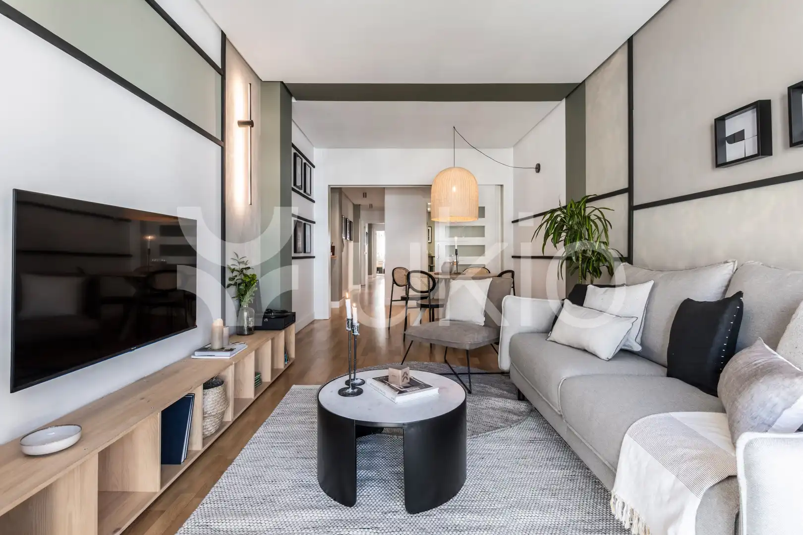 Sala de estar de Apartamento de alquiler en Madrid con Calefacción, Amueblado y Horno