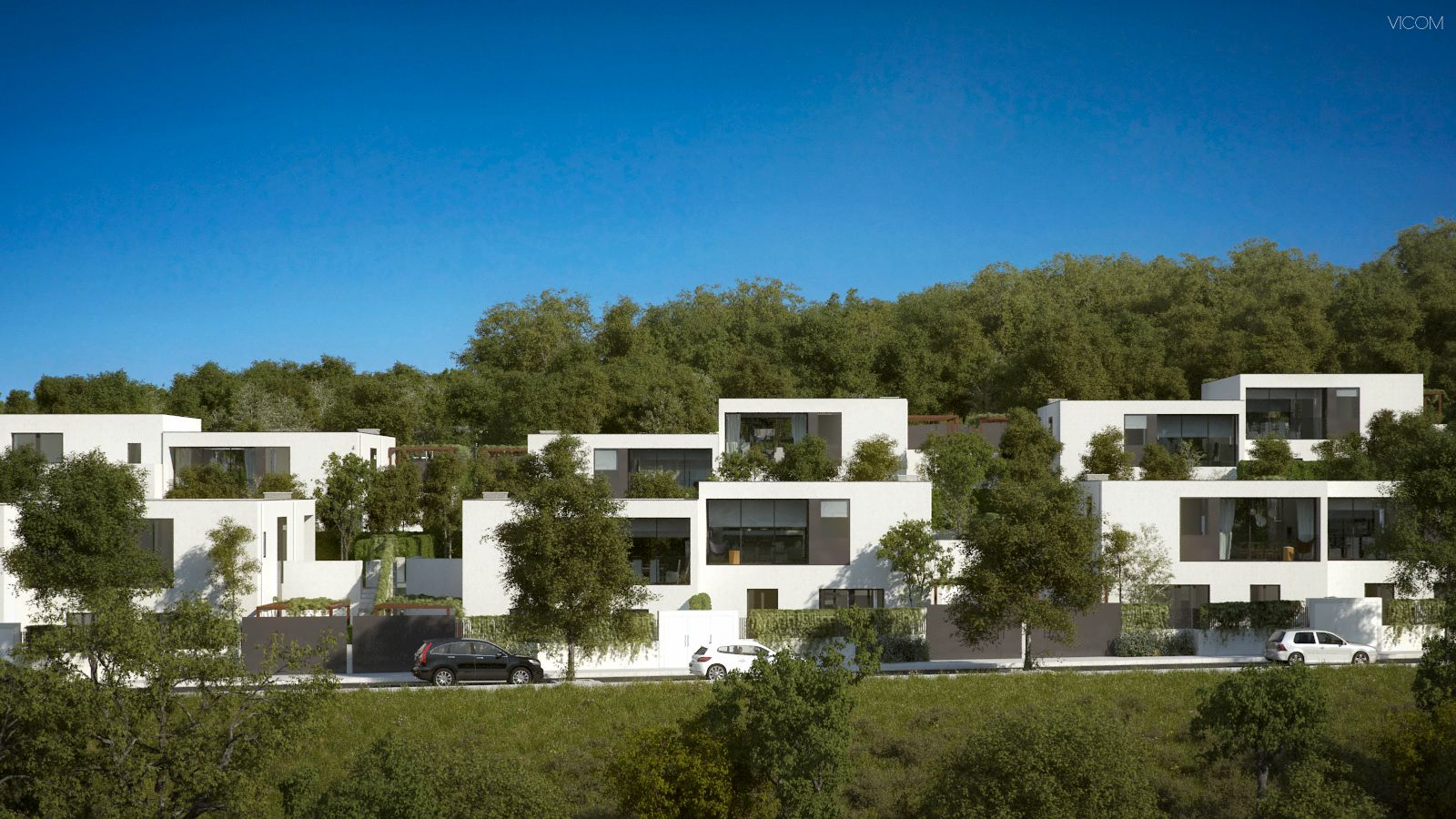 Vista exterior de Casa o xalet en venda en Santiago de Compostela  amb Calefacció, Jardí privat i Balcó