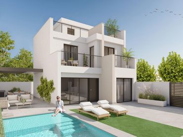 Villa mit Pool zum Verkauf in Los Narejos - Punta Calera