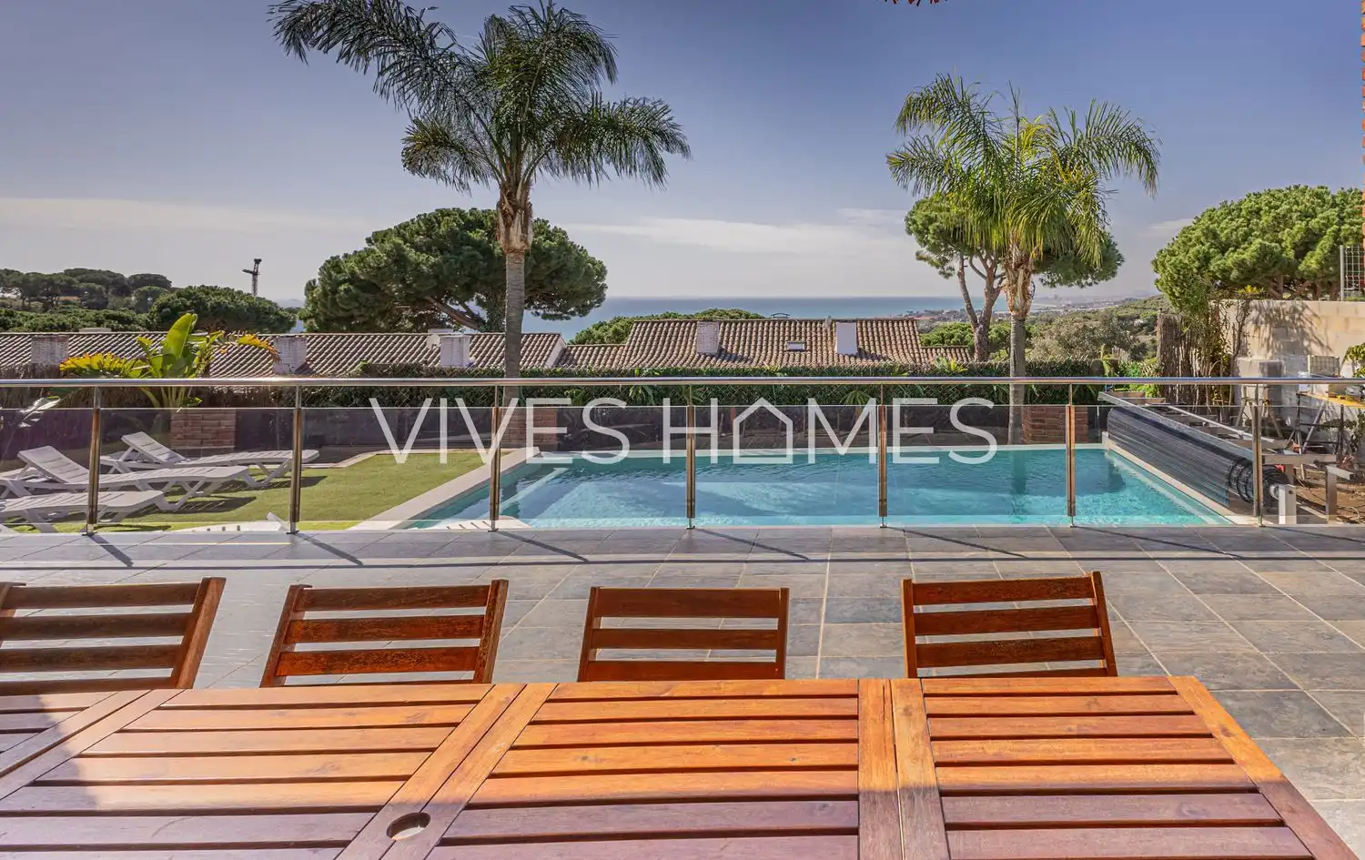 Terraza de Casa o chalet en venta en Caldes d'Estrac con Aire acondicionado, Calefacción y Jardín privado