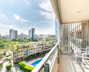 Exterior view of Flat to rent in  Barcelona Capital  with Air Conditioner, Heating and Private garden