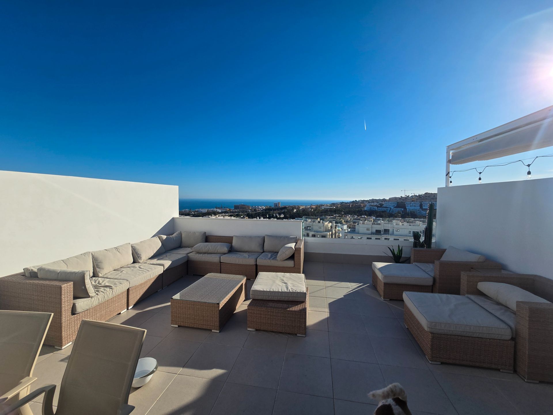 Terraza de Casa adosada en venta en Mijas con Aire acondicionado, Calefacción y Jardín privado
